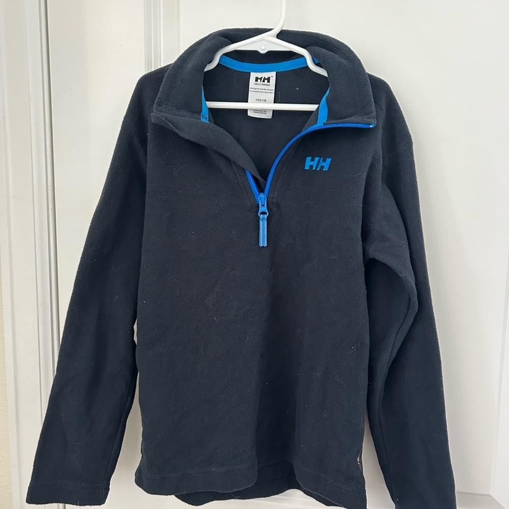 Helly Hansen Dark Navy Fleece Pullover with Bright Blue Accents